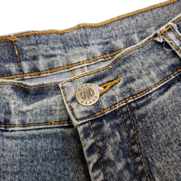 Vintage Y2K Studded Abstract Print Flared Jeans - Picture 5 of 12